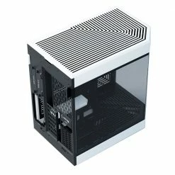 HYTE Y60 Modern Aesthetic Dual Chamber Panoramic Tempered Glass Mid-Tower ATX Computer Gaming Case - White - PCIe 4.0 Riser Cable Included -Intel core Shop 648317 390948 03 front zoom