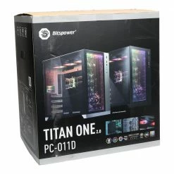 Bitspower TITAN One 2.0 Tempered Glass ATX Mid-Tower Computer Case - Black -Intel core Shop 648859 395327 06 package zoom