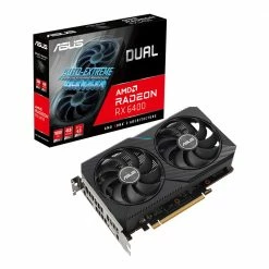 ASUS AMD Radeon RX 6400 Dual Fan 4GB GDDR6 PCIe 4.0 Graphics Card -Intel core Shop 649015 397075 05 package zoom