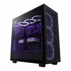 NZXT H7 Flow Tempered Glass Mid-Tower ATX Computer Case - Black