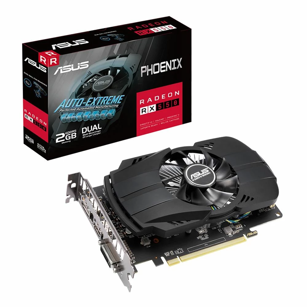 ASUS AMD Radeon RX 550 Single Fan 2GB GDDR5 PCIe 3.0 Graphics Card 4 ASUS AMD Radeon RX 550 Single Fan 2GB GDDR5 PCIe 3.0 Graphics Card - Image 4