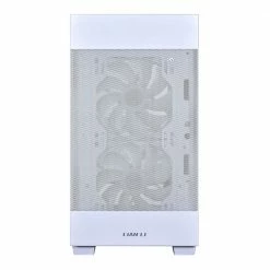 Lian Li Lancool 205M Mesh Tempered Glass MicroATX Mid-Tower Computer Case - White -Intel core Shop 650077 409532 04 front zoom