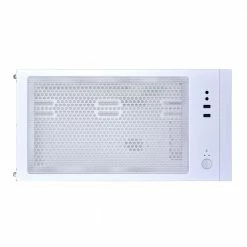 Lian Li Lancool 205M Mesh Tempered Glass MicroATX Mid-Tower Computer Case - White -Intel core Shop 650077 409532 07 front zoom