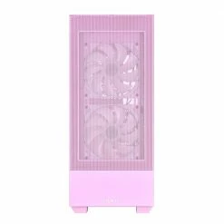 Lian Li Lancool 205 Mesh Type C Tempered Glass ATX Mid-Tower Computer Case - Pink -Intel core Shop 650080 409573 03 front zoom