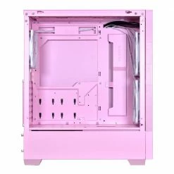 Lian Li Lancool 205 Mesh Type C Tempered Glass ATX Mid-Tower Computer Case - Pink -Intel core Shop 650080 409573 04 front zoom