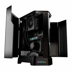 G.Skill Z5i RGB Tempered Glass Mini-ITX Mini Tower Computer Case - Black -Intel core Shop 651358 426841 03 front zoom