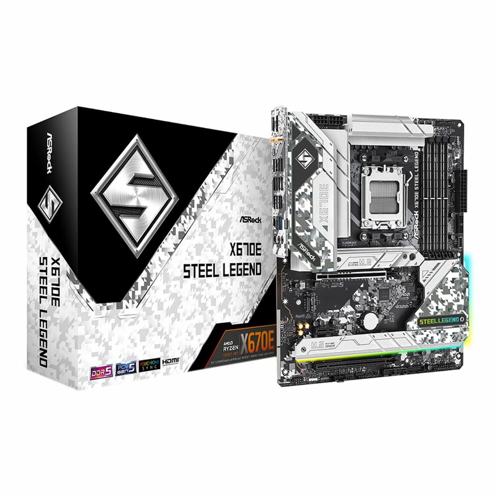 ASRock X670E Steel Legend AMD AM5 ATX Motherboard 1 ASRock X670E Steel Legend AMD AM5 ATX Motherboard